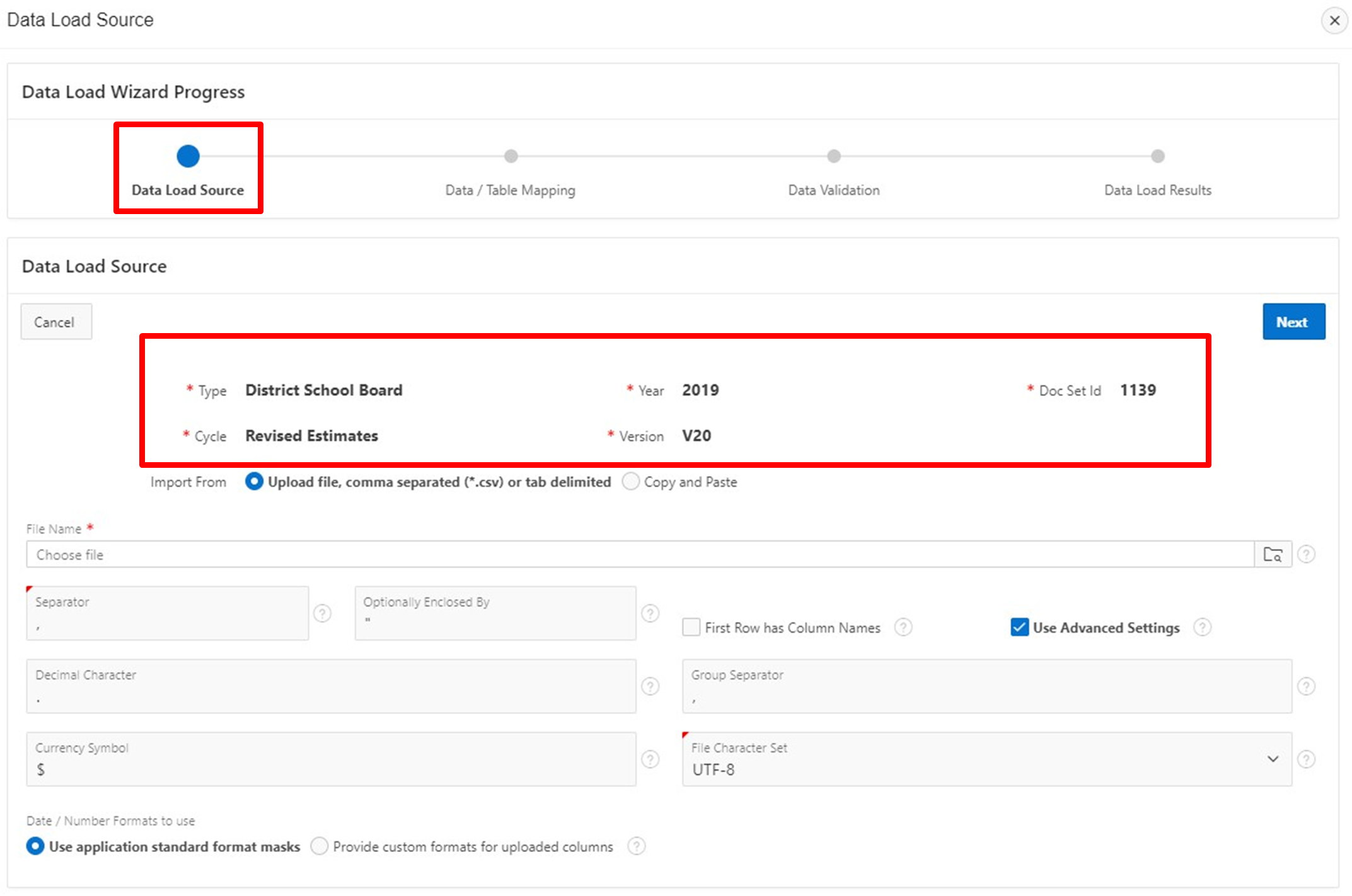 Loading Legacy CSV